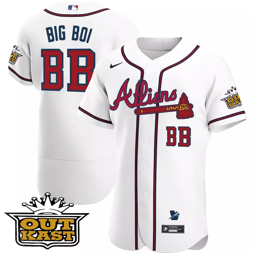 Big Boi Atlanta 2023 Outkast Edition Stitched Vapor Jersey | White | Limited Edition Fan Gear | For Men, Women & Youth