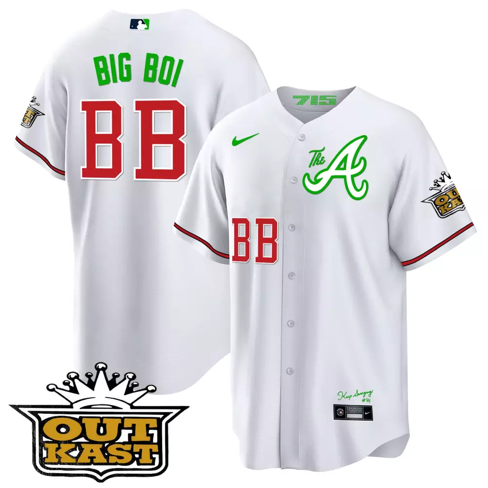 big boi bb atlanta braves 2023 men s all stitched vapor jersey red outkast edition 2