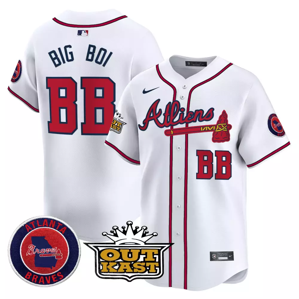 big boi bb atlanta braves 2023 men s all stitched vapor jersey red outkast edition 2