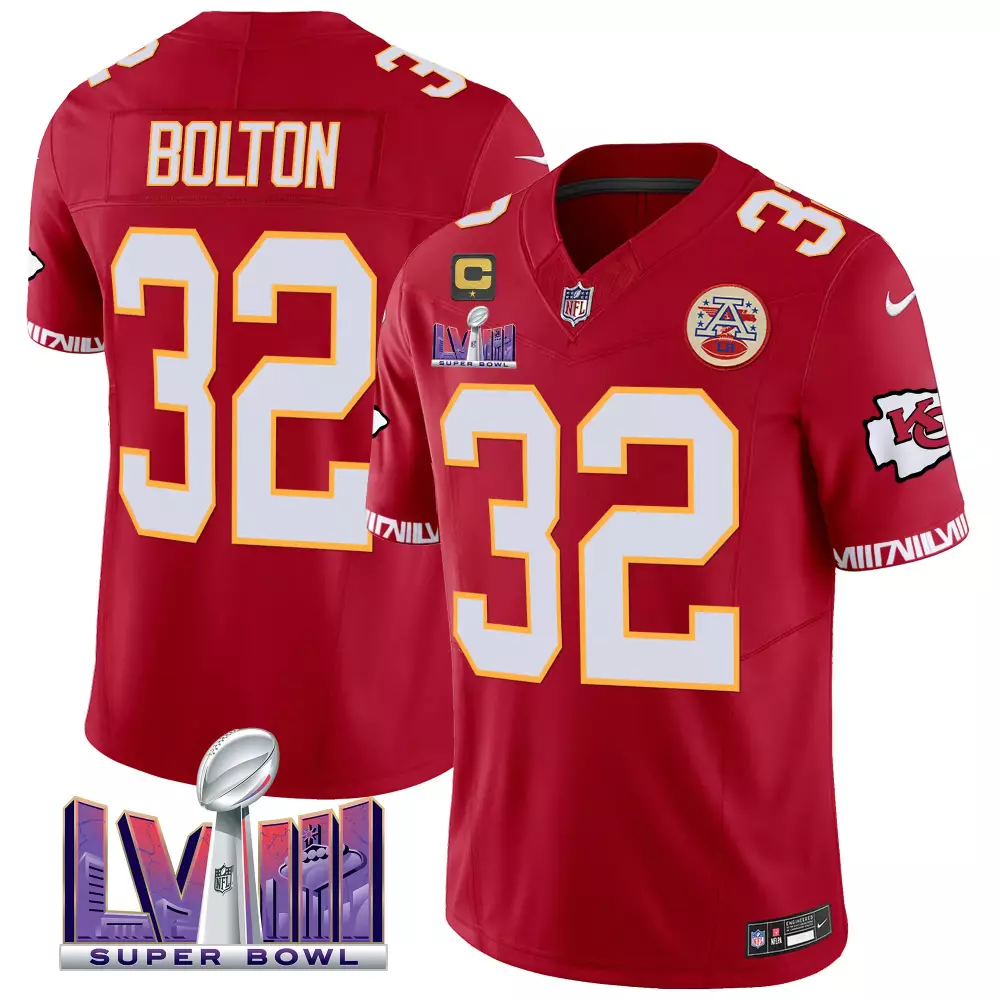 Bolton 32 Kansas City Chiefs 2023 Men's Vapor Jersey | All Stitched Pink Edition | For Men, Women & Youth