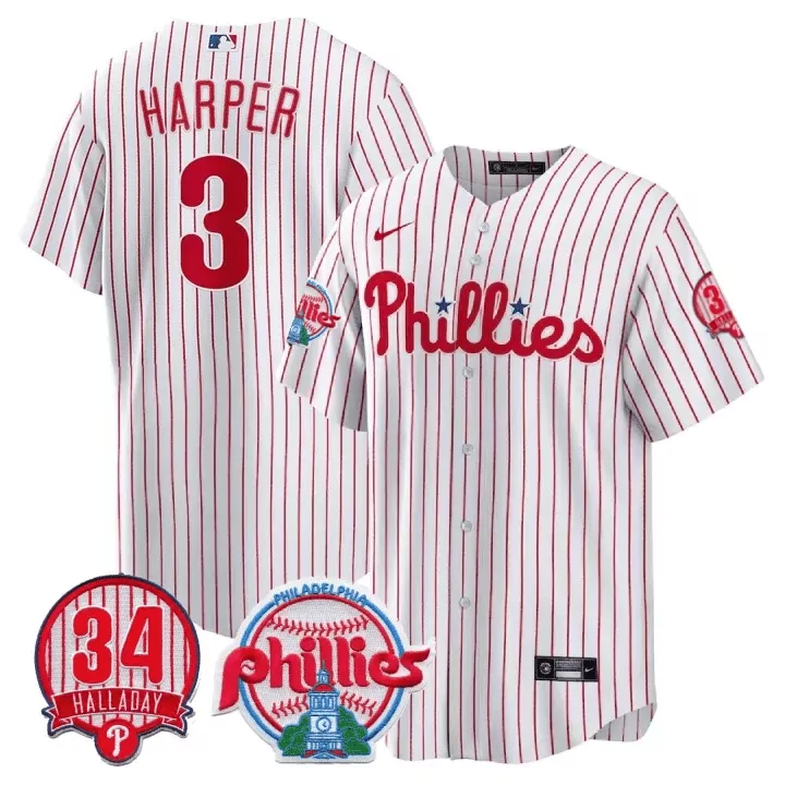 Bryce Harper 3 Philadelphia Phillies 2023 Stitched Vapor Jersey | White, Red & Blue | Limited Edition Fan Gear | For Men, Women & Youth