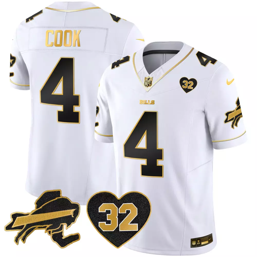 Cook 4 Buffalo Bills 2023 White Vapor Jersey | Bills Mafia Edition | Stitched Fan Gear | For Men, Women & Youth