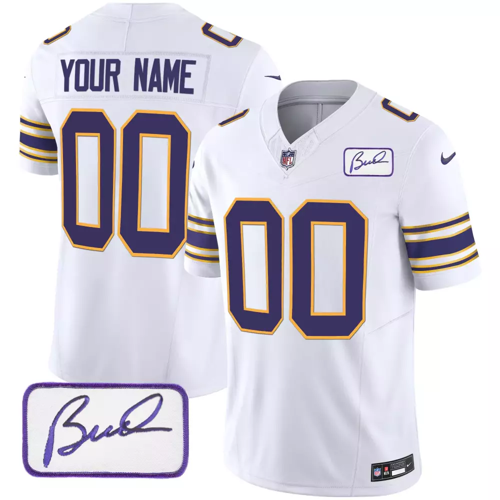 customizable white stitched vapor jersey with signature nfl 2023