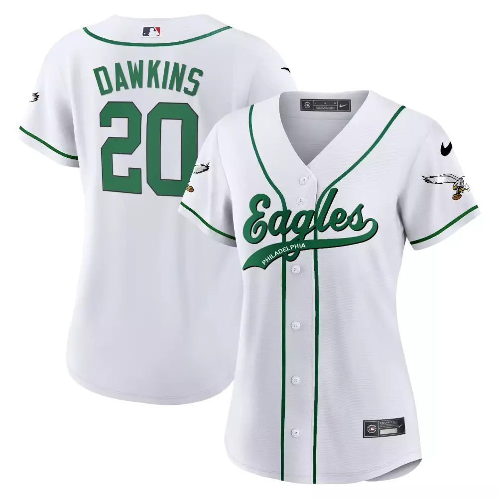 Dawkins 20 Philadelphia Eagles 2023 Women's Stitched Super Bowl LVII Split Jersey | All Stitched | For Men, Women & Youth