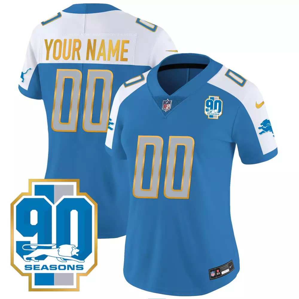 Detroit Lions Women's 2023 Champions Jersey | Stitched Vapor in White | Game Day Outfit | For Men, Women & Youth