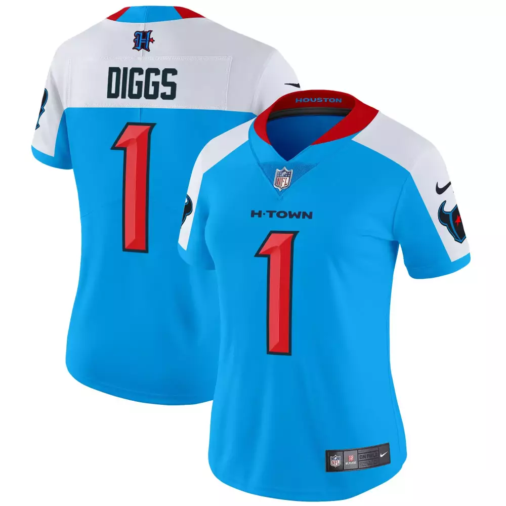 diggs 1 houston texans 2023 men s black all stitched vapor jersey