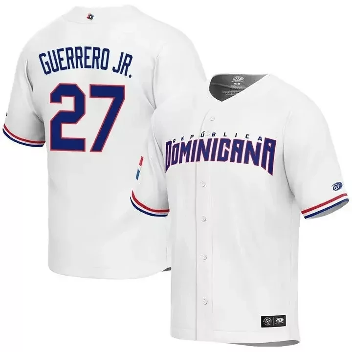Devers 11 Dominican Republic 2023 Stitched Jersey | Red | Name Patch | For Men, Women & Youth