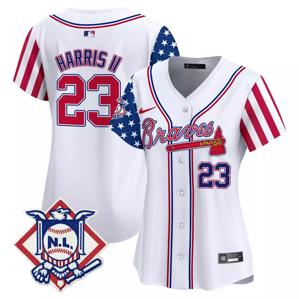 harris ii 23 atlanta braves 2023 women s all stitched vapor jersey with n l patch