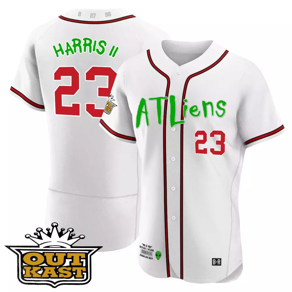 harris ii 23 atlliens 2023 men s all stitched vapor jersey white red outkast edition