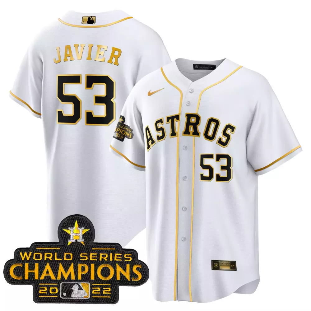 Javier 53 Houston Astros 2022 Stitched Vapor Jersey | World Series Champions Orange White | Game Day Outfit for Men, Women & Youth
