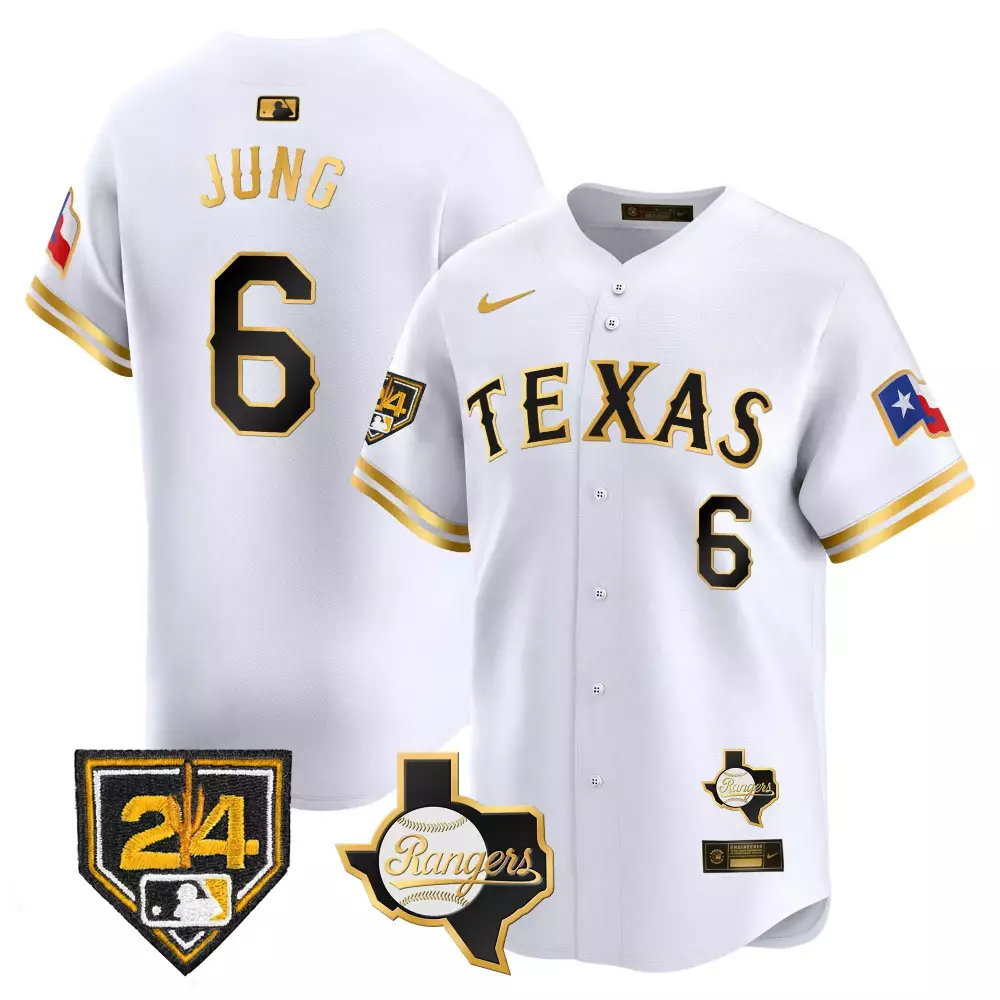 Jung 6 Texas Rangers 2024 Men's All Stitched Vapor Jersey | With 24 Patch | Stylish Fan Gear | For Men