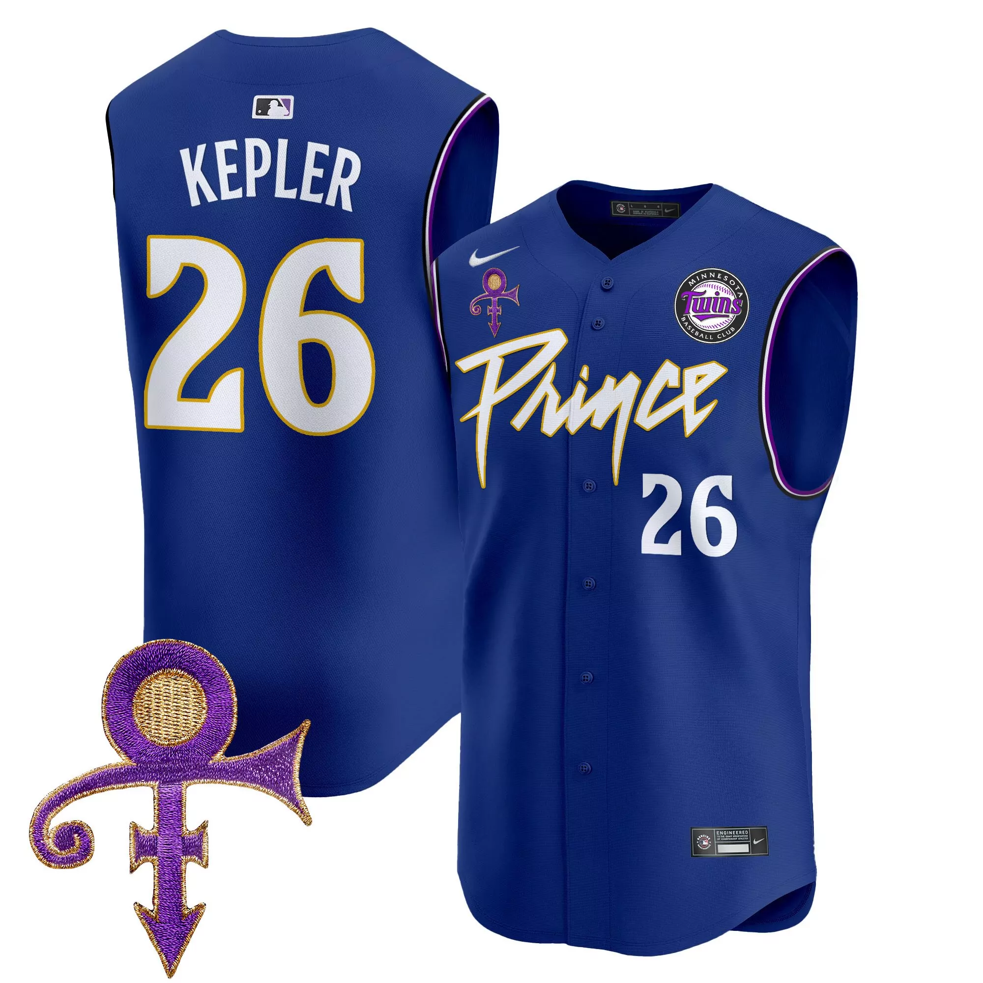 kepler 26 minnesota twins 2023 men s all stitched vapor jersey purple edition with patch