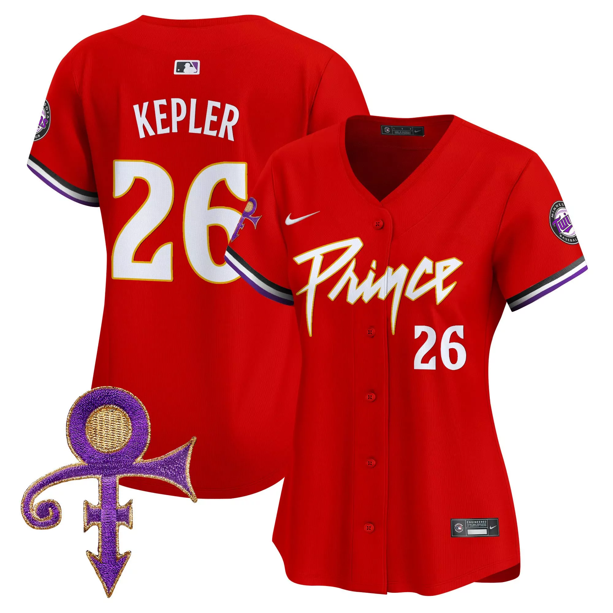 kepler 26 minnesota twins 2023 women s all stitched vapor jersey red prince edition