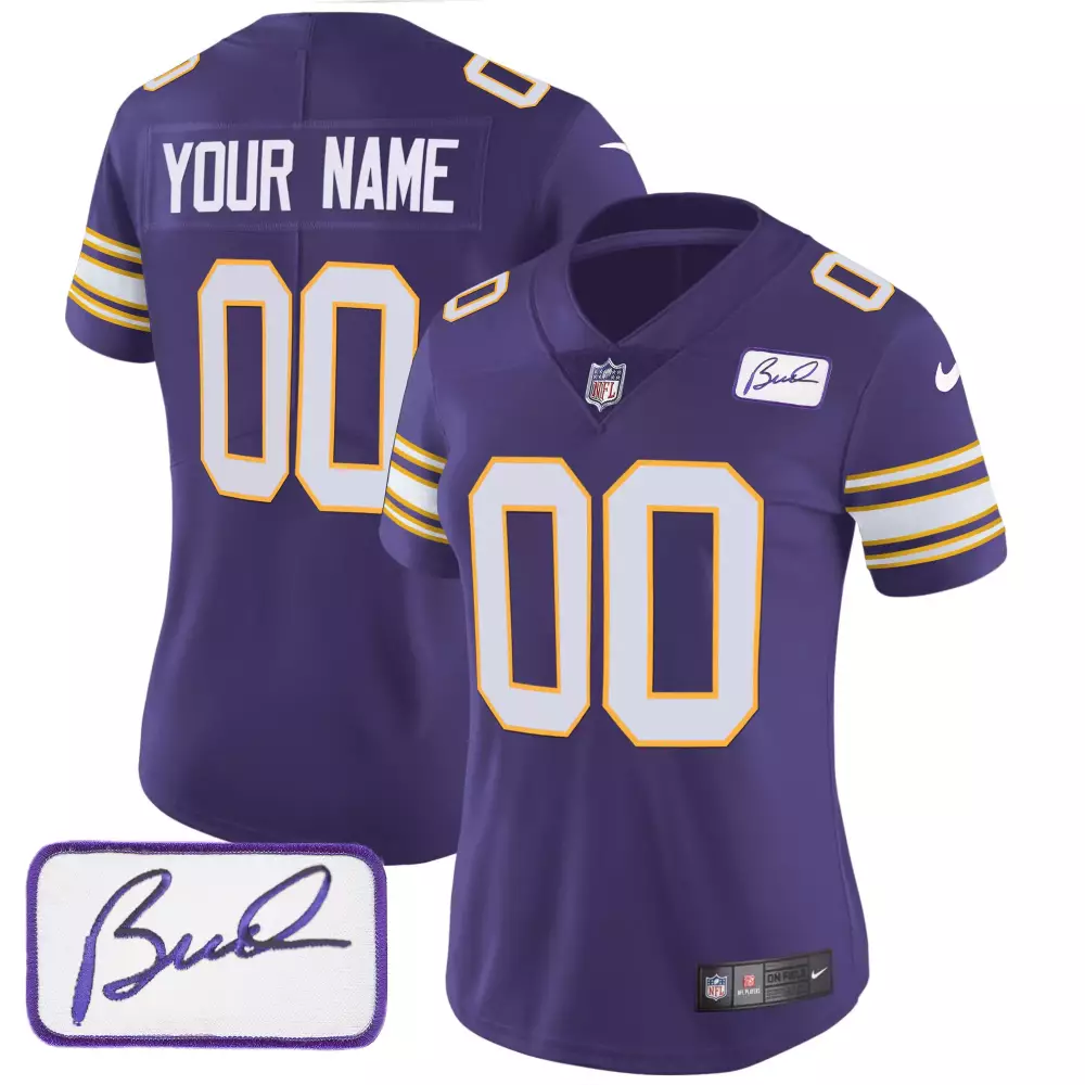 Minnesota Vikings Women's Custom Purple All Stitched Vapor Jersey | 2023 1 Style | Fan Gear for Women & Youth