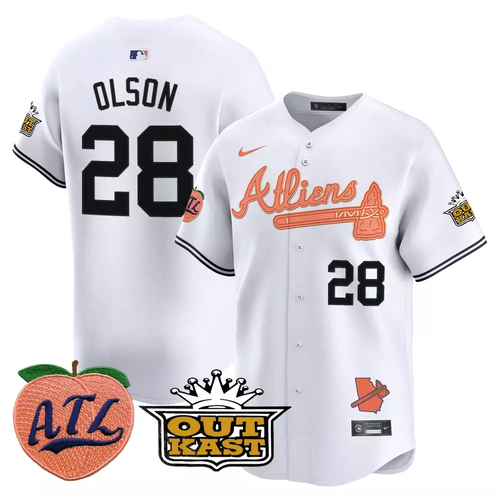 Olson 28 Atlanta 2023 Men's Outkast Jersey | All Stitched Vapor Fan Gear | For Men, Women & Youth