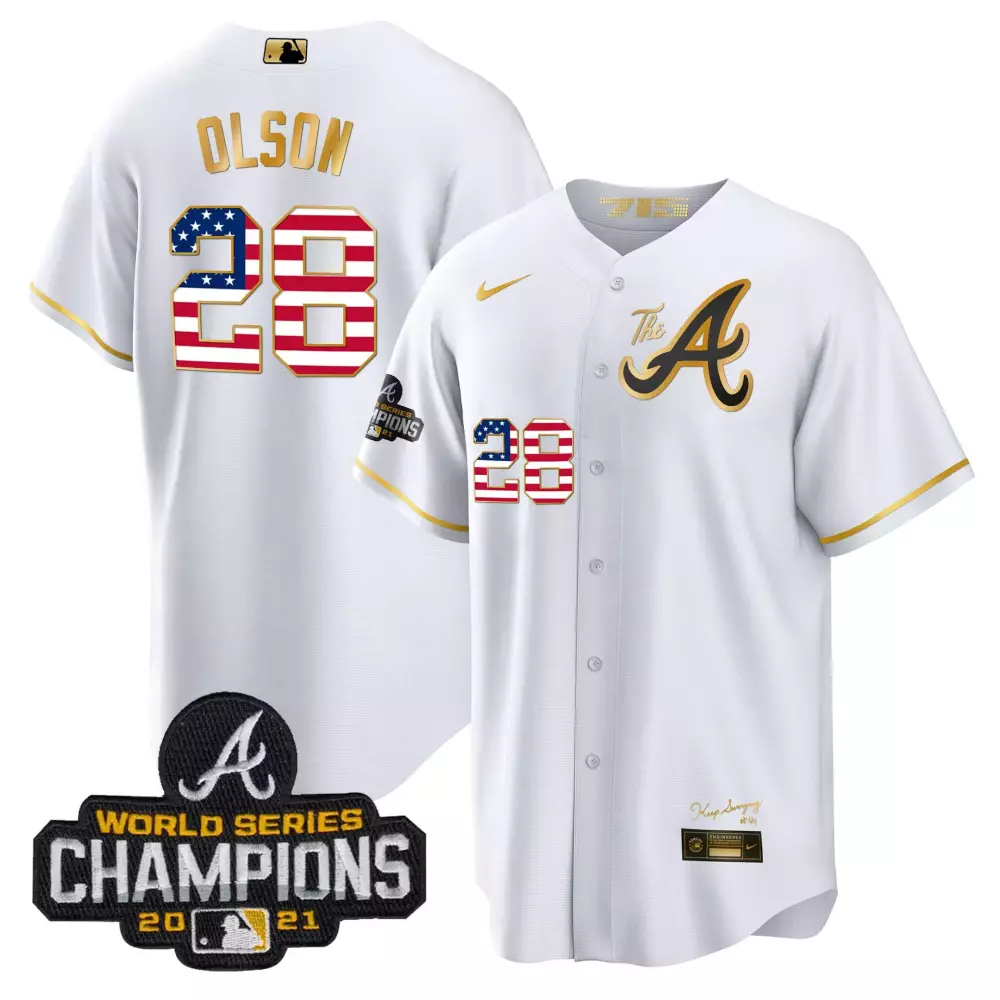 olson 28 atlanta braves 2021 men s all stitched vapor jersey red world series champions 150th anniversary