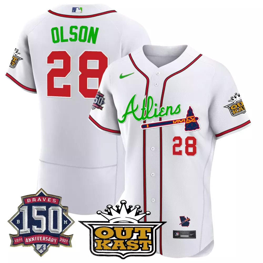 olson 28 atlanta braves 2021 men s all stitched vapor jersey red world series champions 150th anniversary