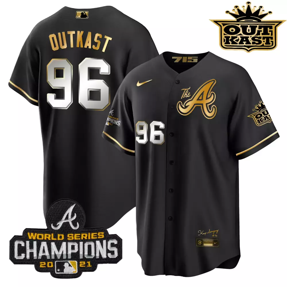 outkast 96 atlanta braves 2021 men s all stitched vapor jersey black world series champions