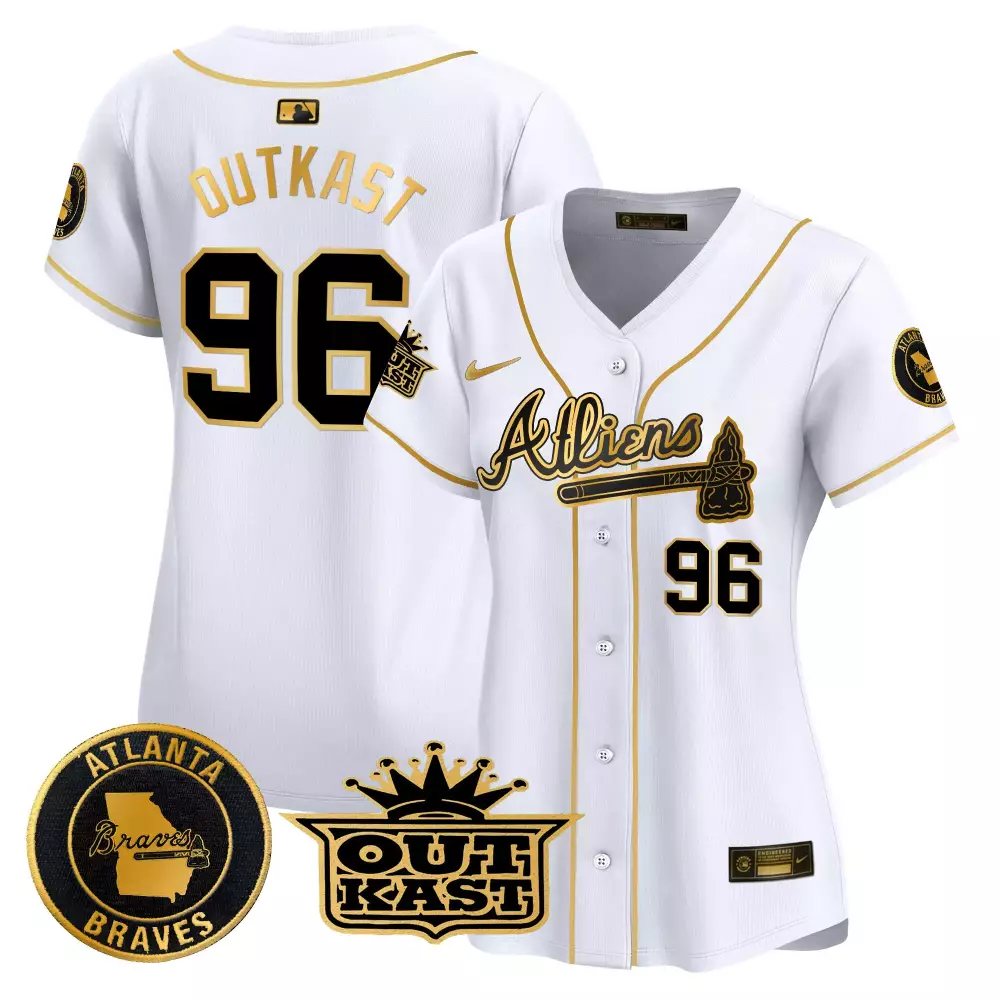 outkast 96 atlanta braves 2023 women s all stitched vapor jersey white edition 1