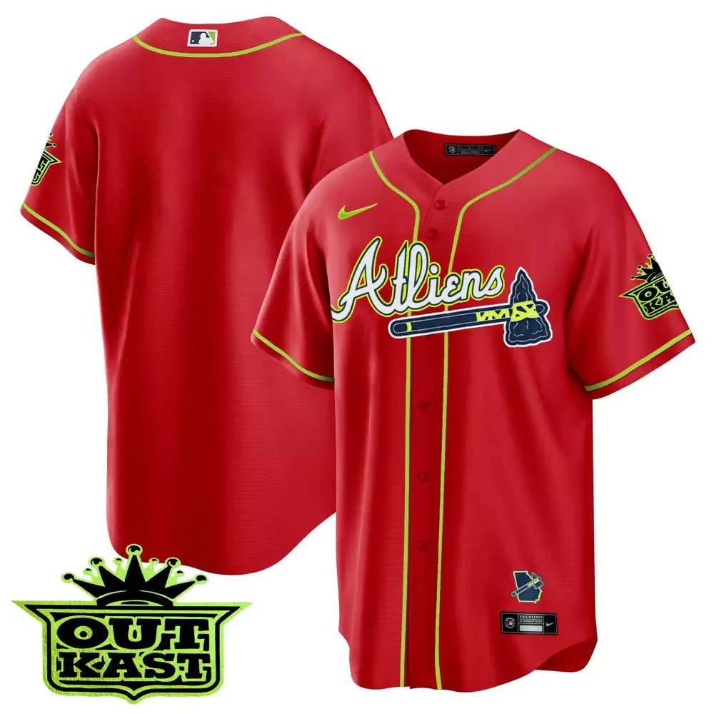 Outkast Atlanta 00 Men's 2023 Red Vapor Jersey | All Stitched Fan Gear | For Men, Women & Youth