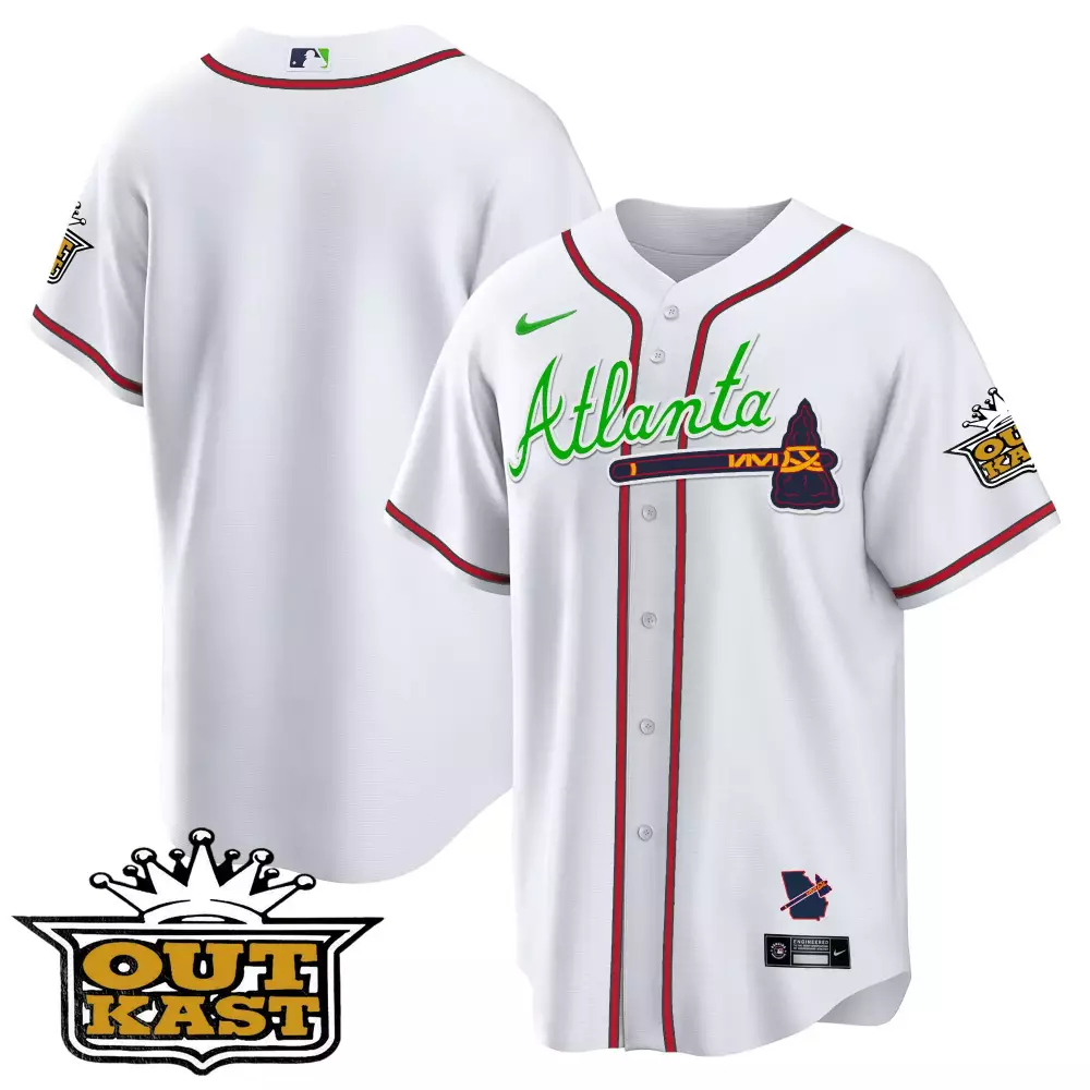 Atlanta Braves 2023 Men's Outkast XX Red Vapor Jersey | All Stitched with Patch | Limited Edition | For Men, Women & Youth