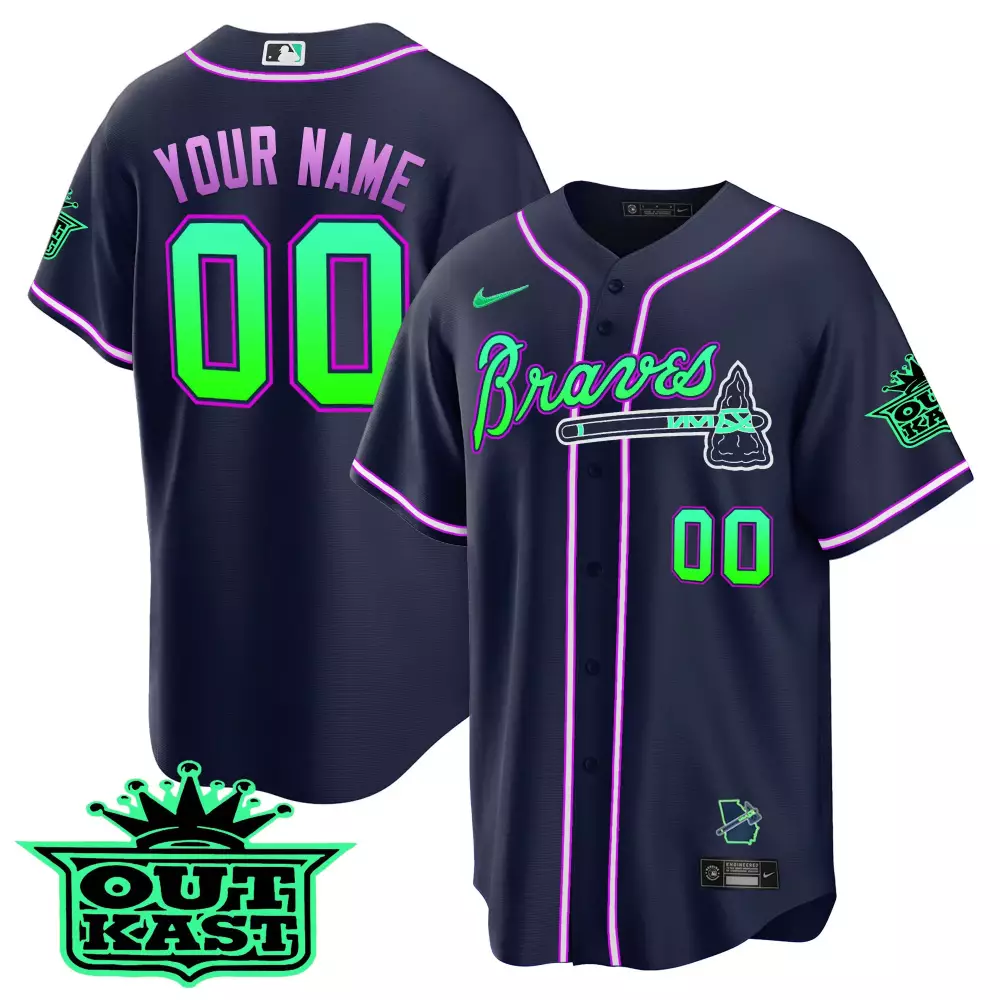 outkast braves 00 all stitched vapor jersey 2023 men s green edition