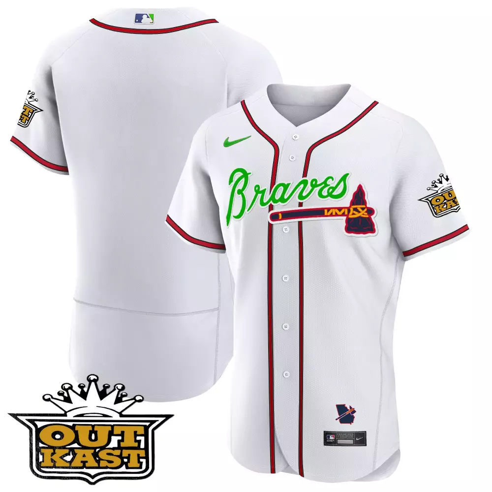 outkast xx atlanta braves 2023 men s all stitched vapor jersey white 1