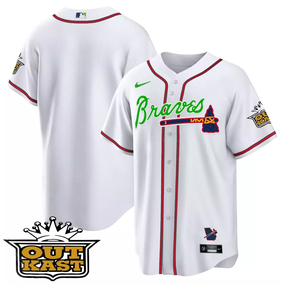outkast women s 2023 braves all stitched vapor jersey white with patches