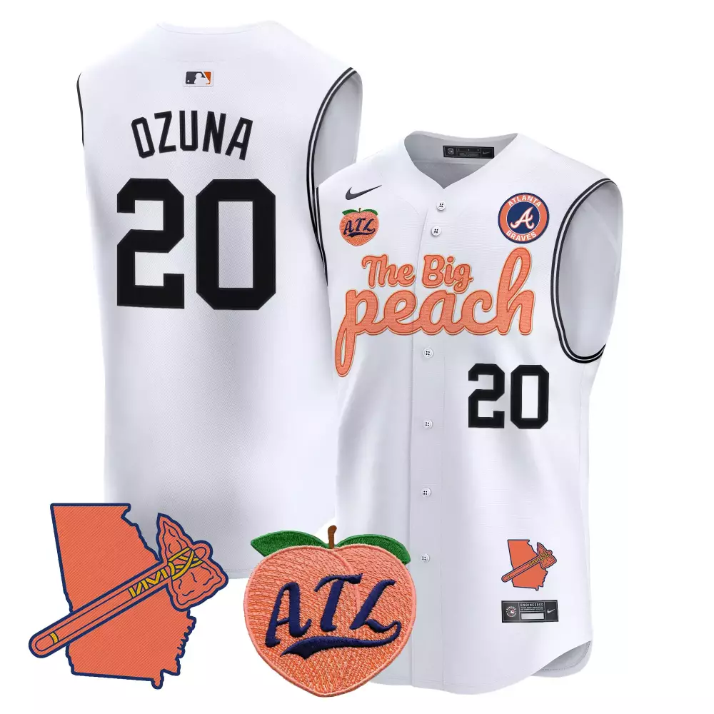 ozuna 20 atlanta braves 2023 men s all stitched vapor jersey white red blue usa design