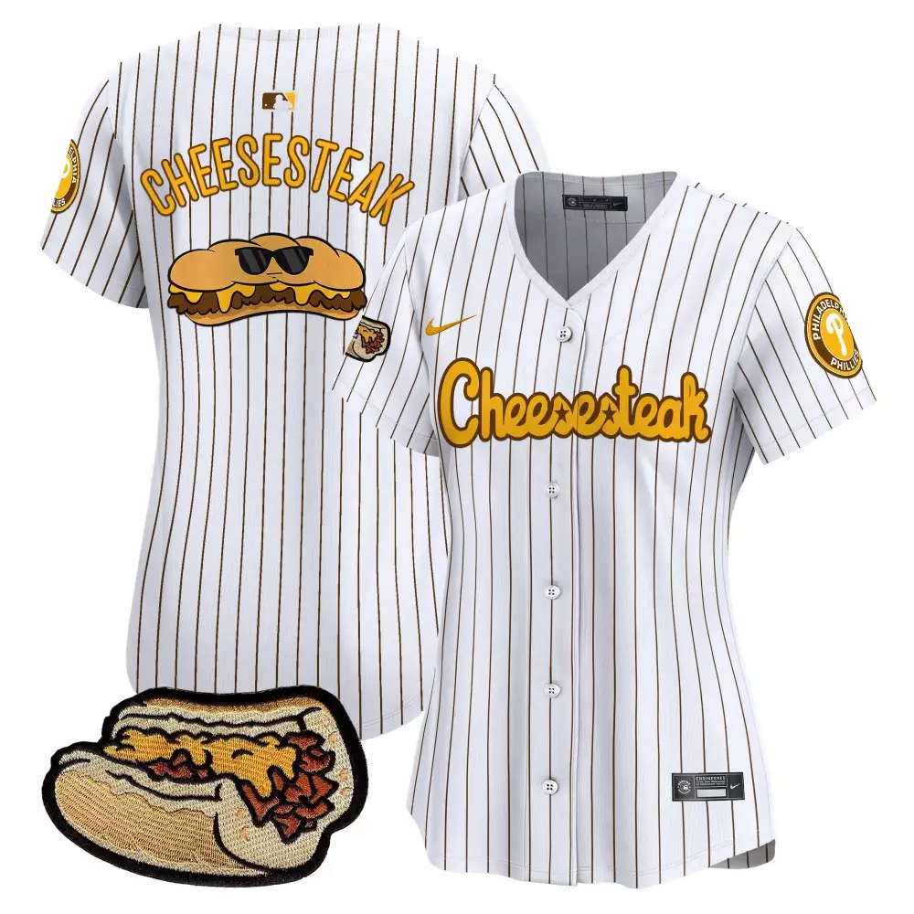 2023 Philadelphia Phillies Women's Stitched Vapor Jersey | Cheesesteak Patch | Limited Edition Fan Gear | For Men, Women & Youth