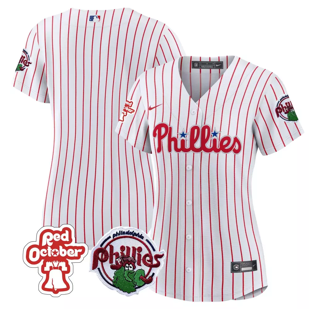 2023 Philadelphia Phillies Women's Stitched Vapor Jersey | Red Custom 00 with N L Patch | Perfect Gift Idea | For Men, Women & Youth