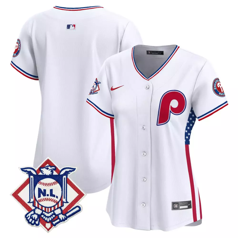 Philadelphia Phillies Women's Mascot Jersey 2023 | All Stitched Vapor | White with Red Stripes for Men, Women & Youth