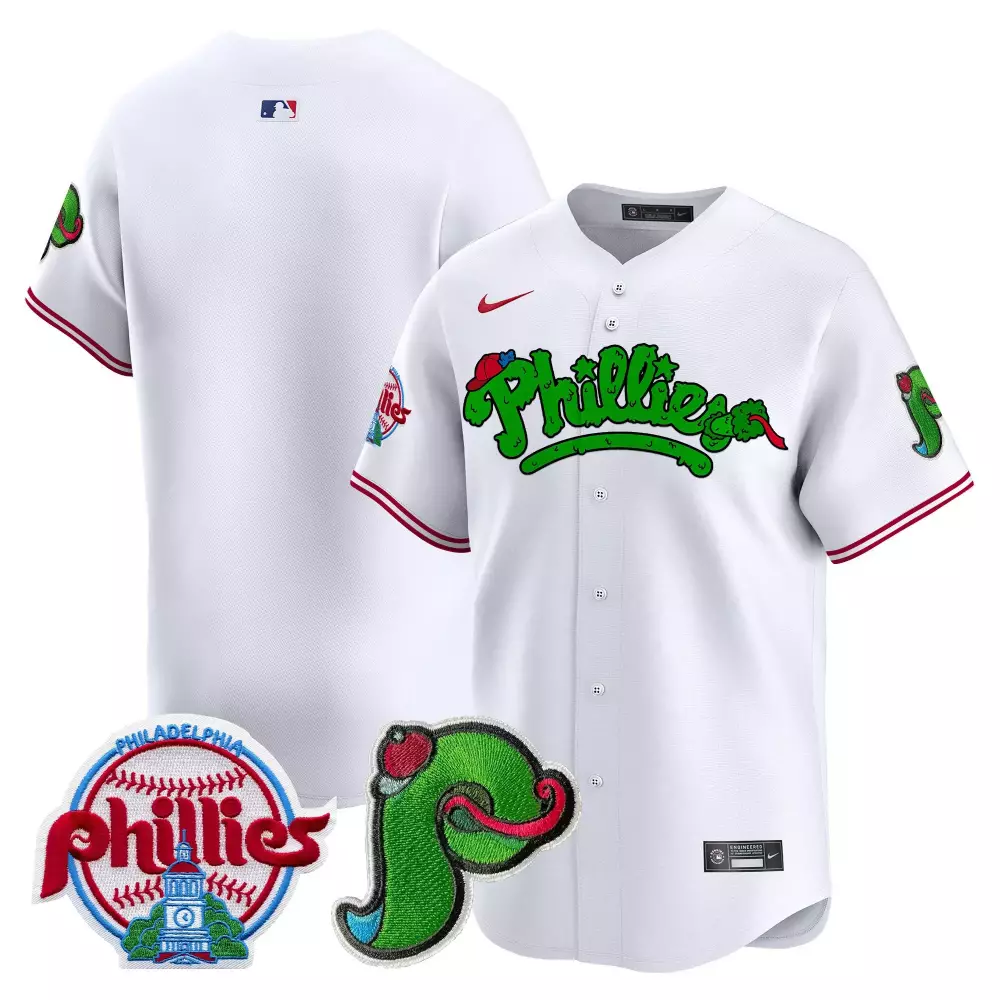 phillies 00 all stitched vapor jersey 2023 men s white green design style patch