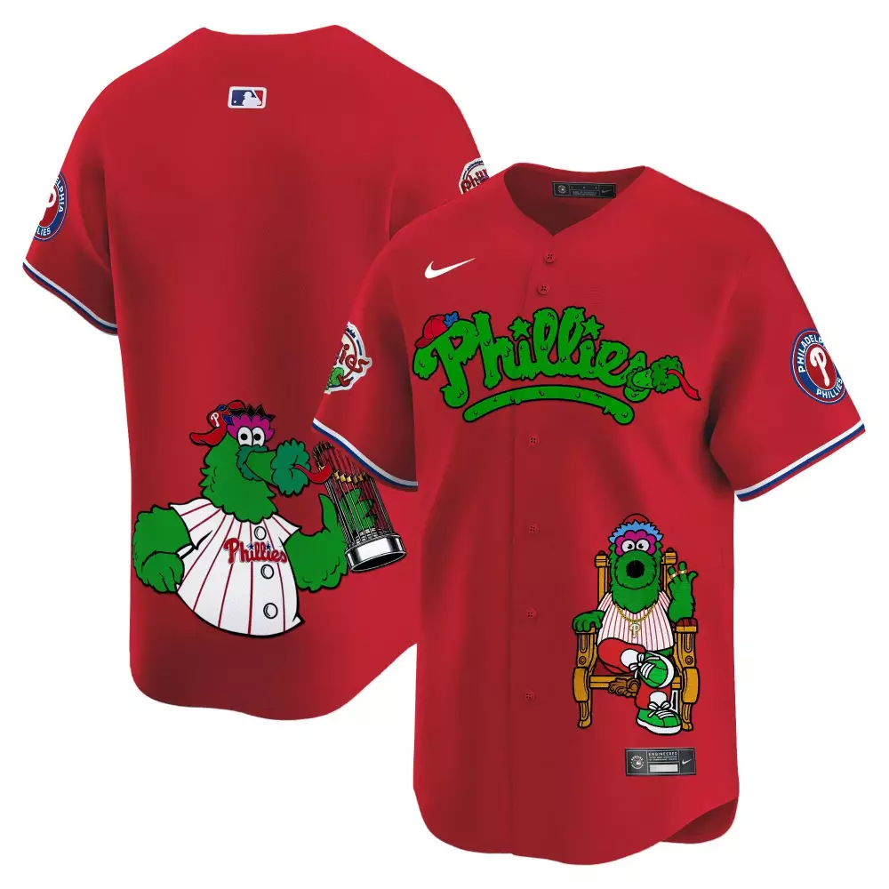 phillies mascot jersey 00 2023 men s all stitched vapor jersey red edition
