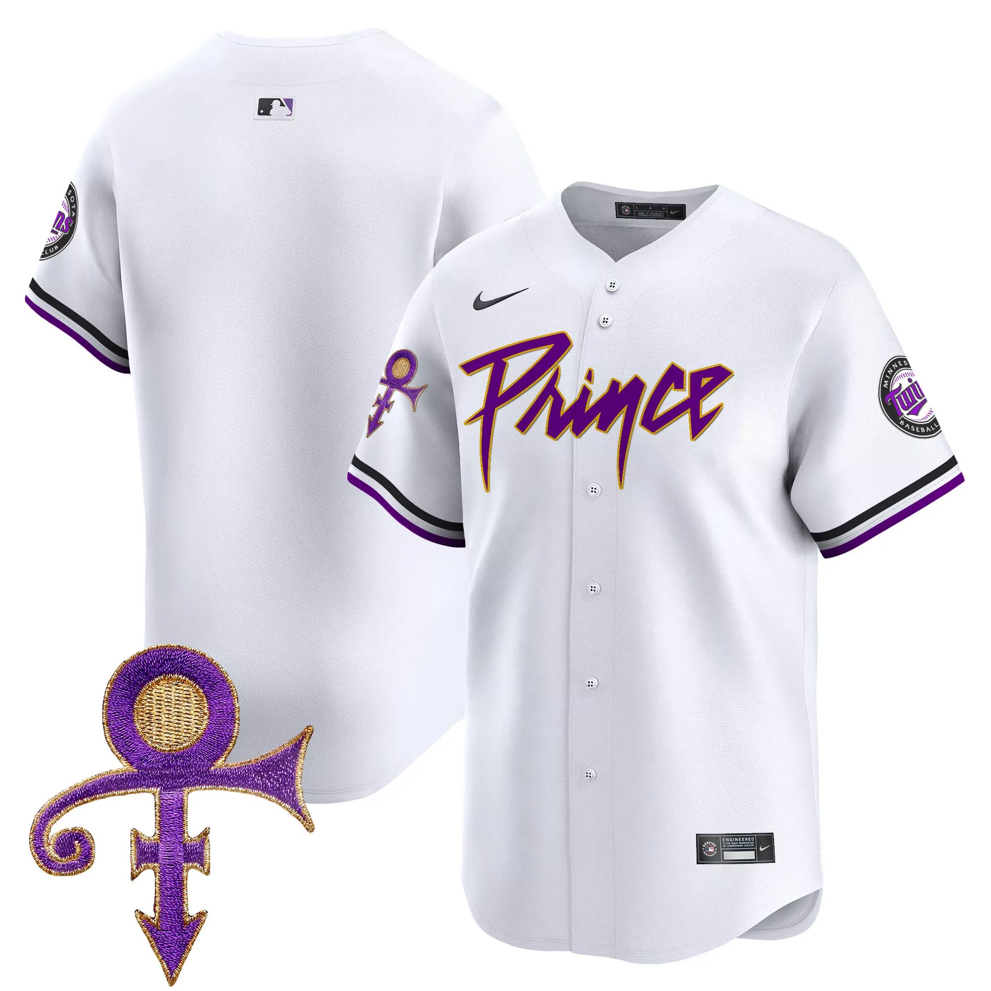 prince 00 minnesota twins 2023 men s all stitched vapor jersey white purple edition 2