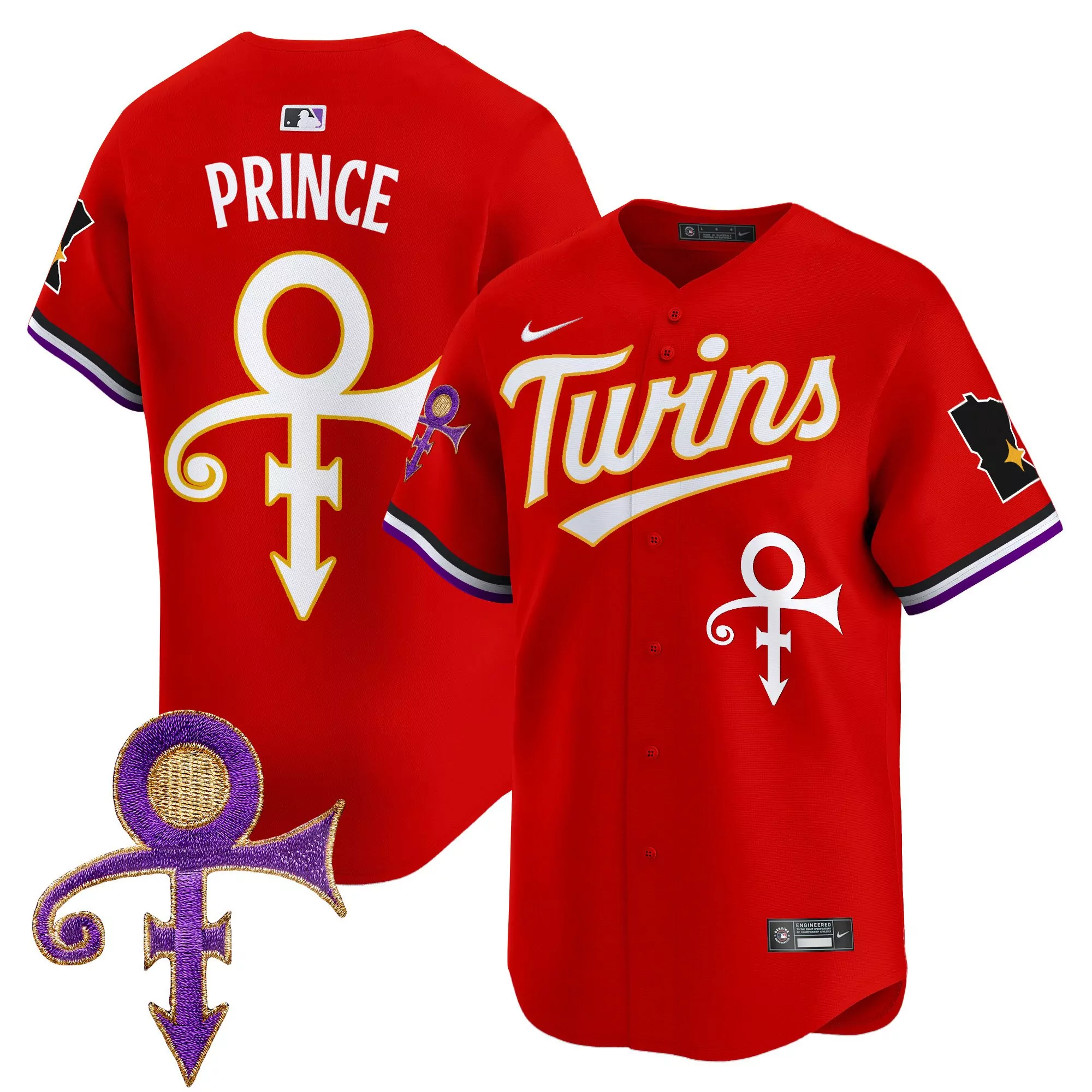 prince 34 minnesota twins 2023 men s all stitched vapor jersey red edition with patch