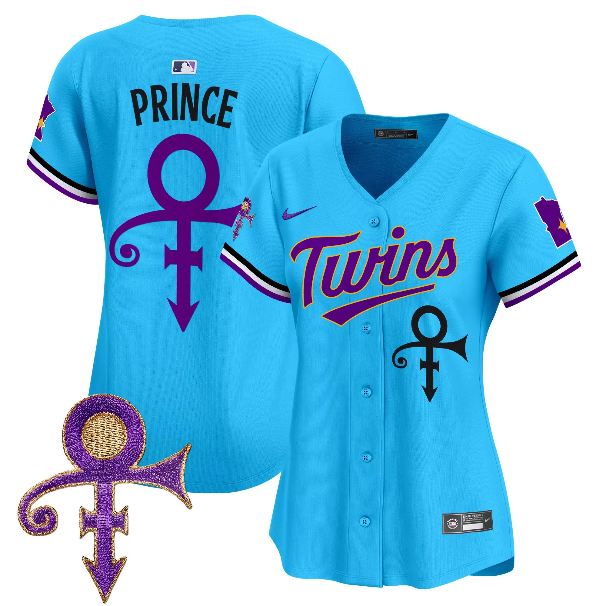 prince 34 minnesota twins 2023 women s all stitched vapor jersey blue edition