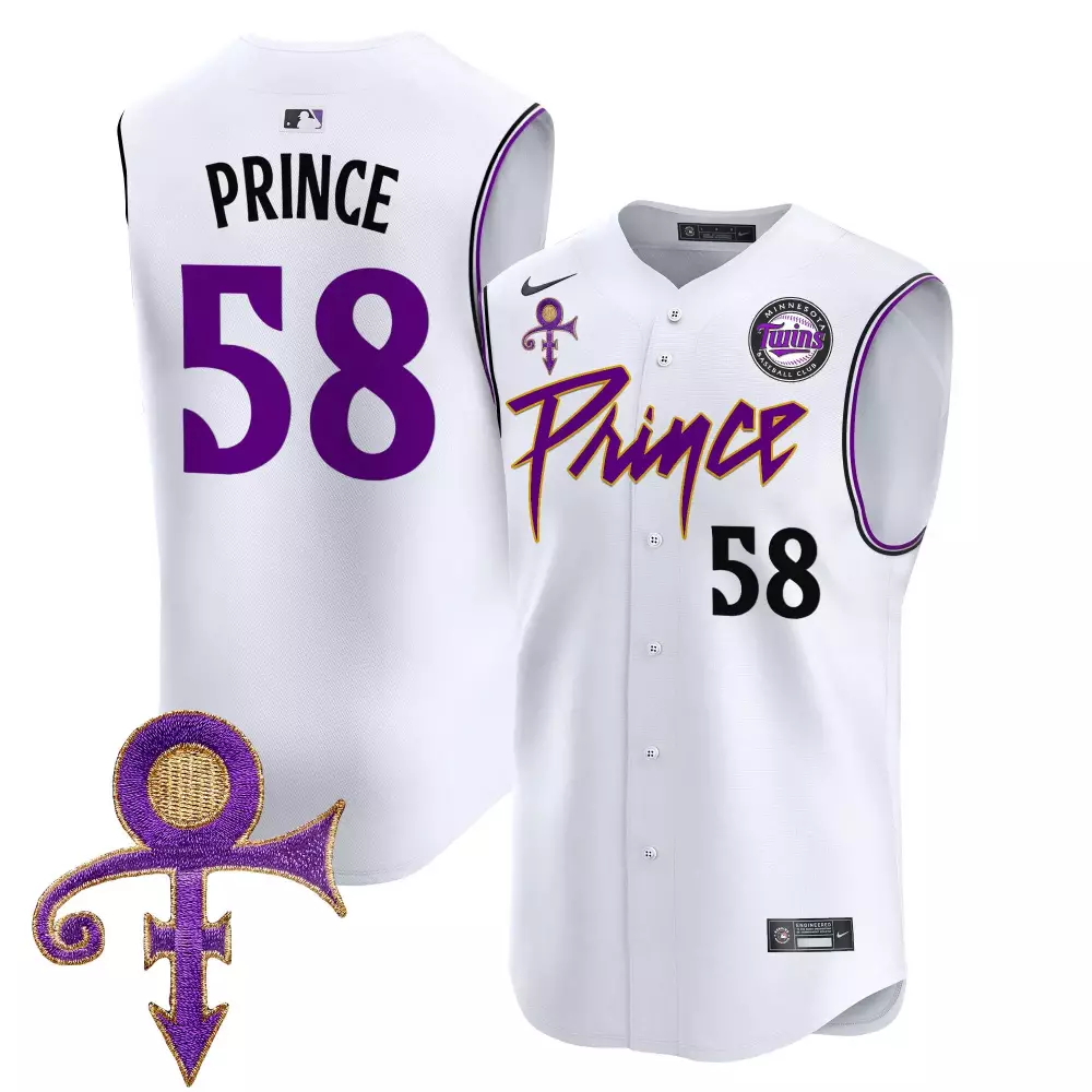 Prince 58 Minnesota Twins 2023 Women's Stitched Vapor Jersey | Purple Edition with Patch | Limited Edition | For Men, Women & Youth