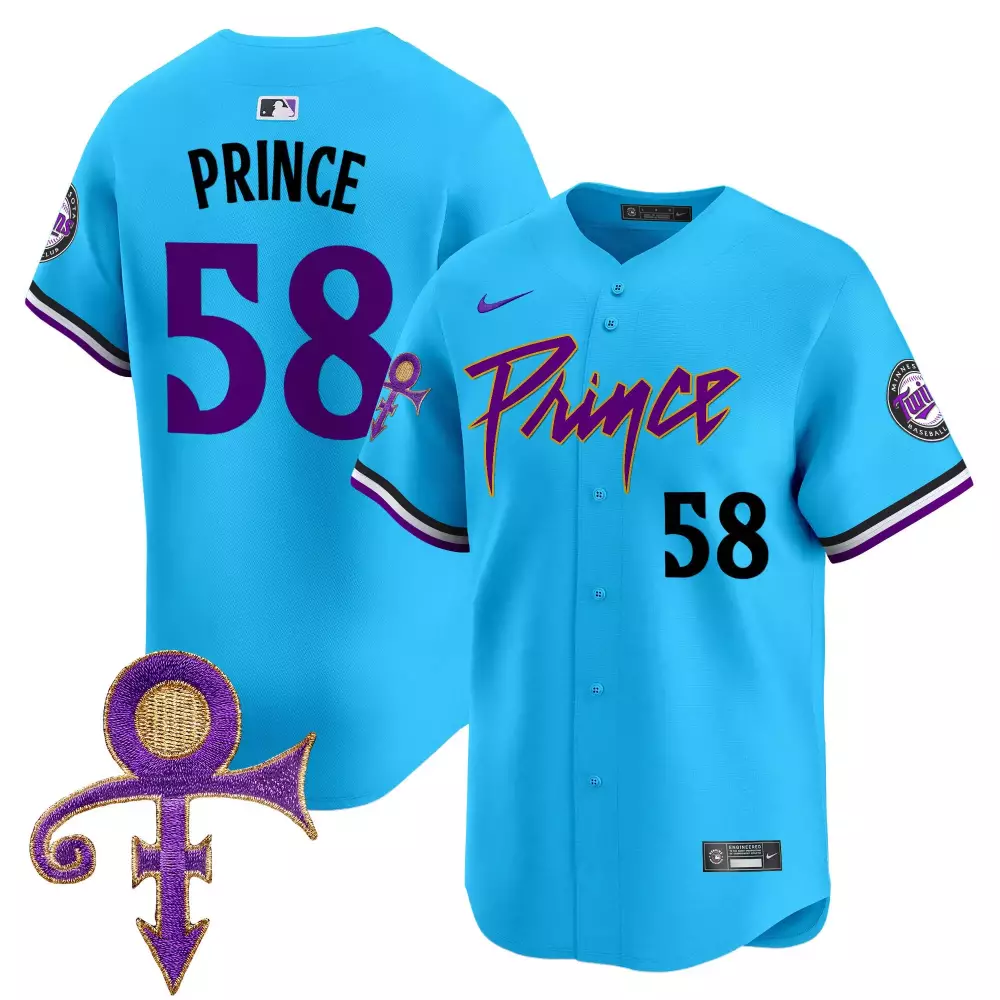 prince 58 mlb 2023 men s all stitched vapor jersey blue with purple design patch