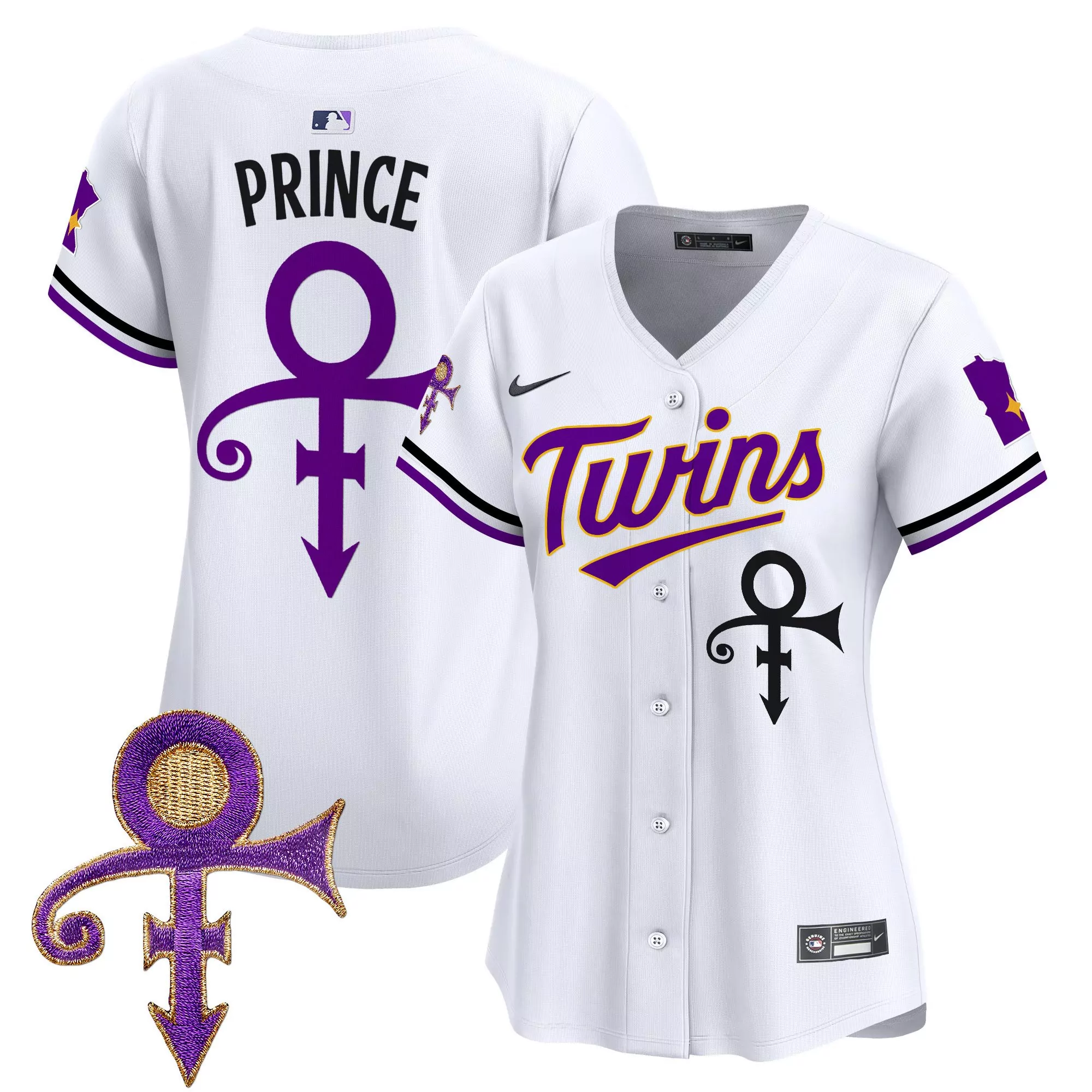 prince number minnesota twins 2023 women s all stitched vapor jersey purple edition
