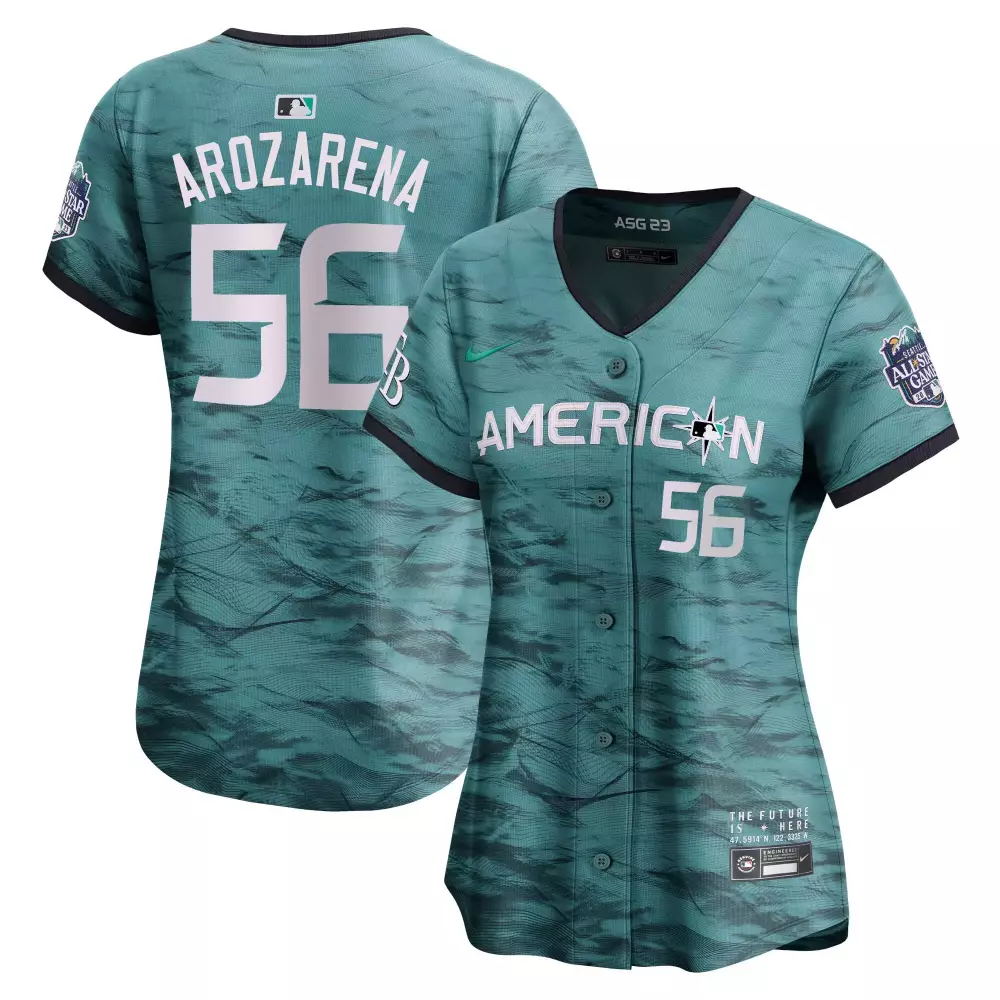 randy arozarena 56 american league 2023 women s all stitched vapor jersey teal