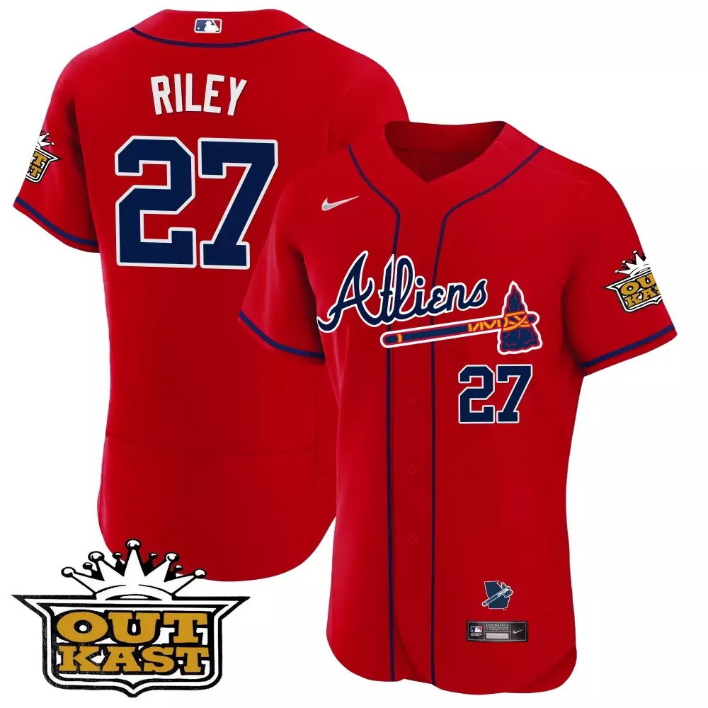 Riley 27 Atlanta 2023 Outkast Edition Stitched Vapor Jersey | Red | Limited Edition Fan Gear | For Men, Women & Youth