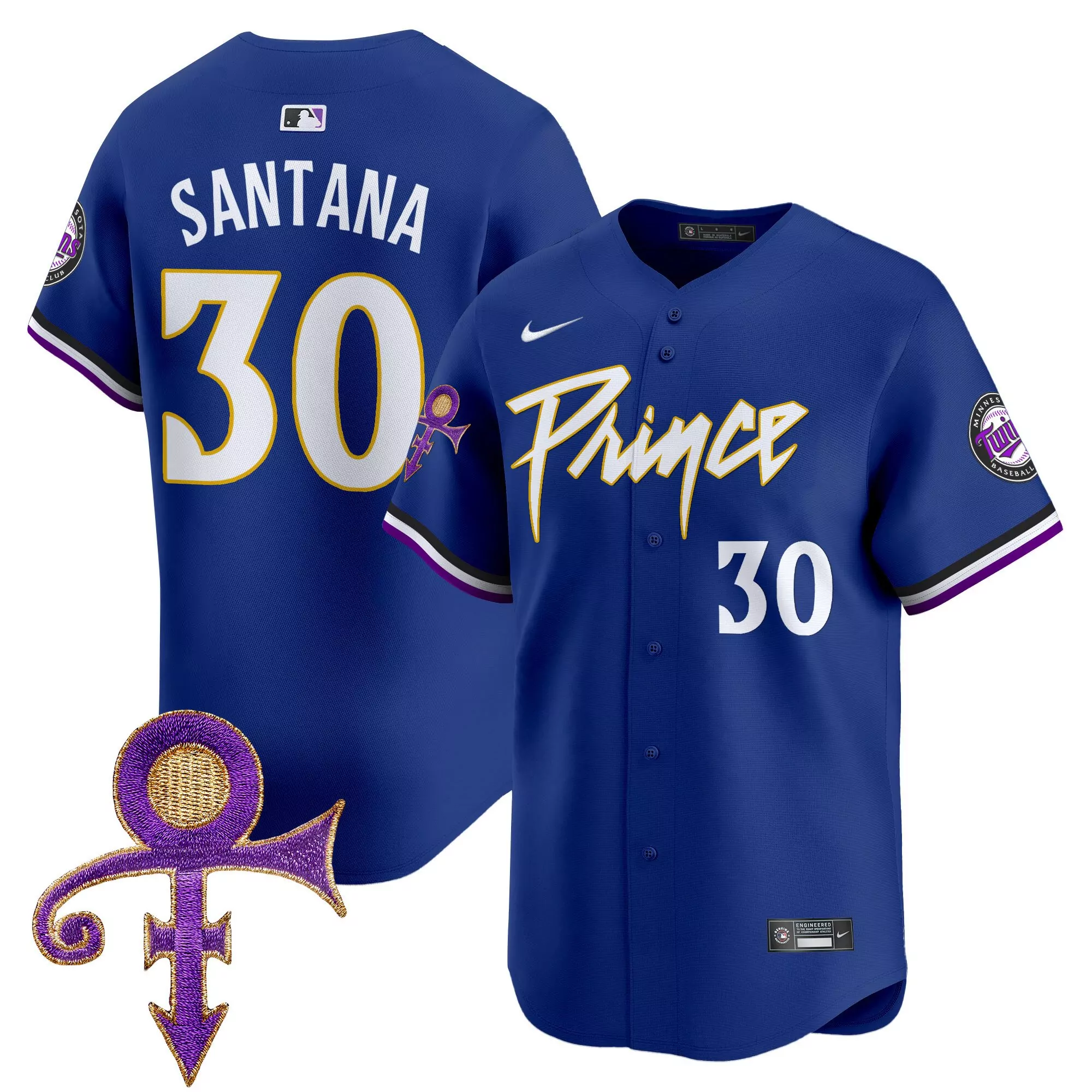 santana 30 minnesota twins 2023 men s all stitched vapor jersey purple edition