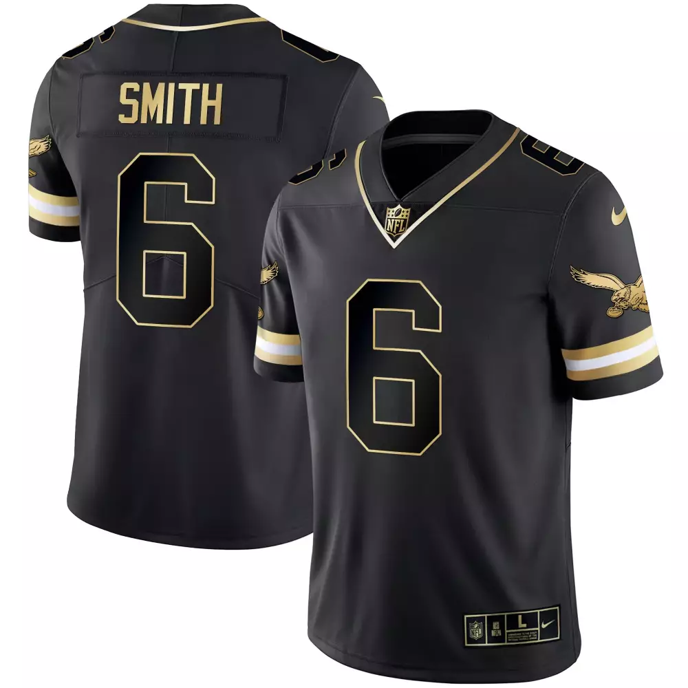 Smith 6 Philadelphia Eagles 2023 Vapor Jersey | Black Fly Eagles Fly Edition 2 | Stitched Fan Gear for Men, Women & Youth