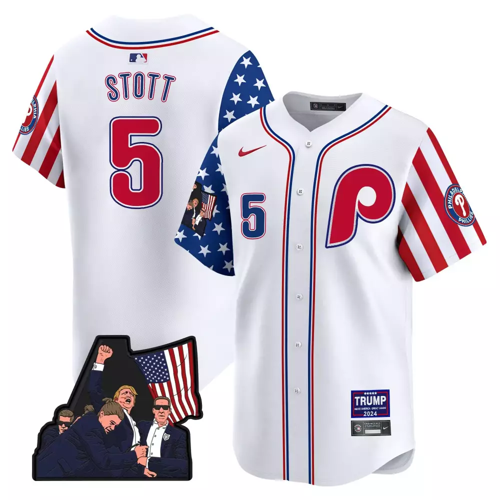 Stott 5 Philadelphia Phillies 2024 Men's Stitched Vapor Jersey | With Patch | Limited Edition Fan Gear | For Men, Women & Youth