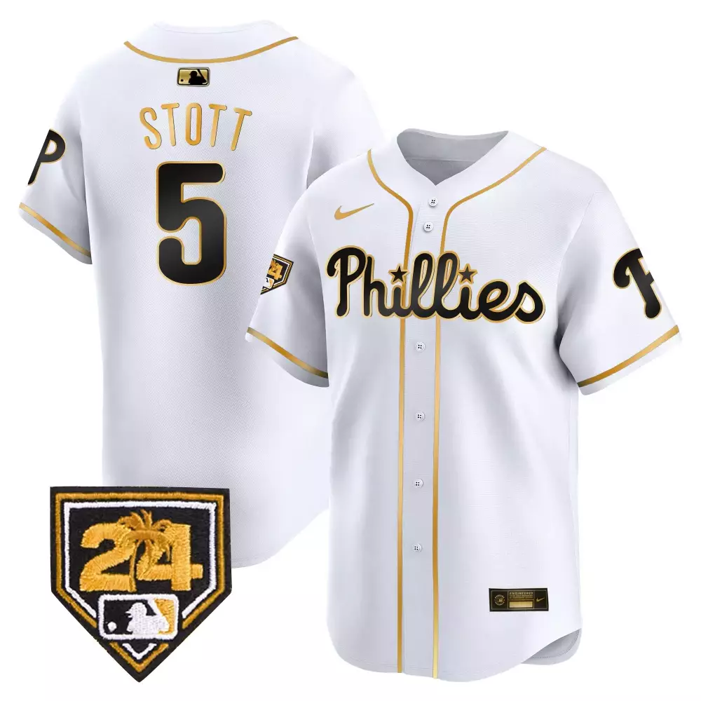 Stott 5 Philadelphia Phillies 2024 Men's Stitched Vapor Jersey | With Patch | Limited Edition Fan Gear | For Men, Women & Youth
