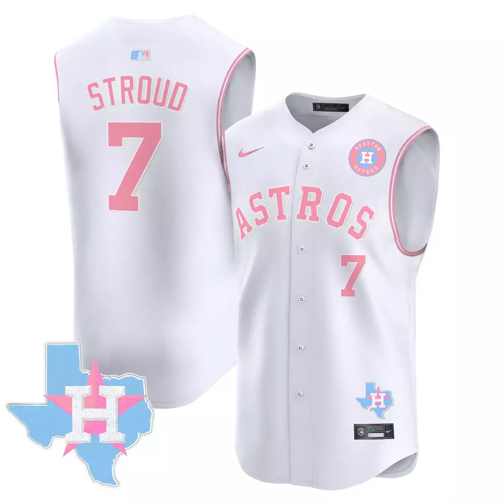Stroud 7 Houston Astros 2023 Stitched Vapor Jersey | White Peanuts Design | Limited Edition Fan Gear | For Men, Women & Youth