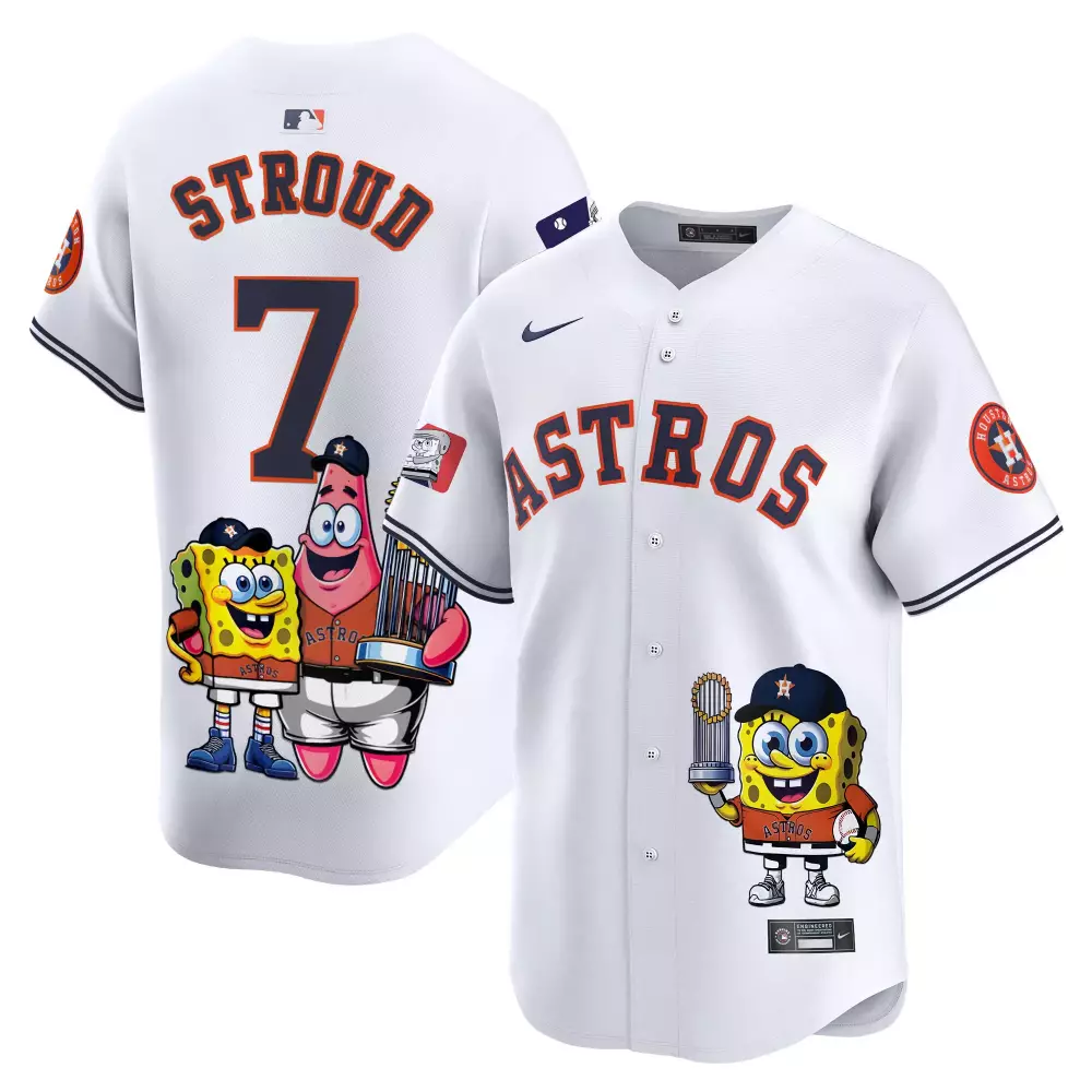 Stroud 7 Houston Astros 2023 Stitched Vapor Jersey | White Peanuts Design | Limited Edition Fan Gear | For Men, Women & Youth