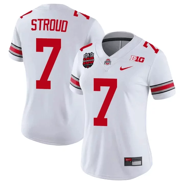 Stroud 7 Ohio State 2023 Stitched Vapor Jersey | White with Patch | Limited Edition Fan Gear | For Men, Women & Youth