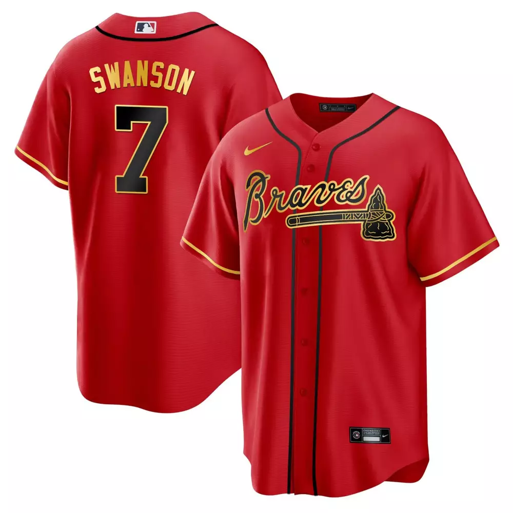 Swanson 7 Atlanta Braves 2023 Stitched Vapor Jersey | Red | Replica Fan Gear for Men, Women & Youth